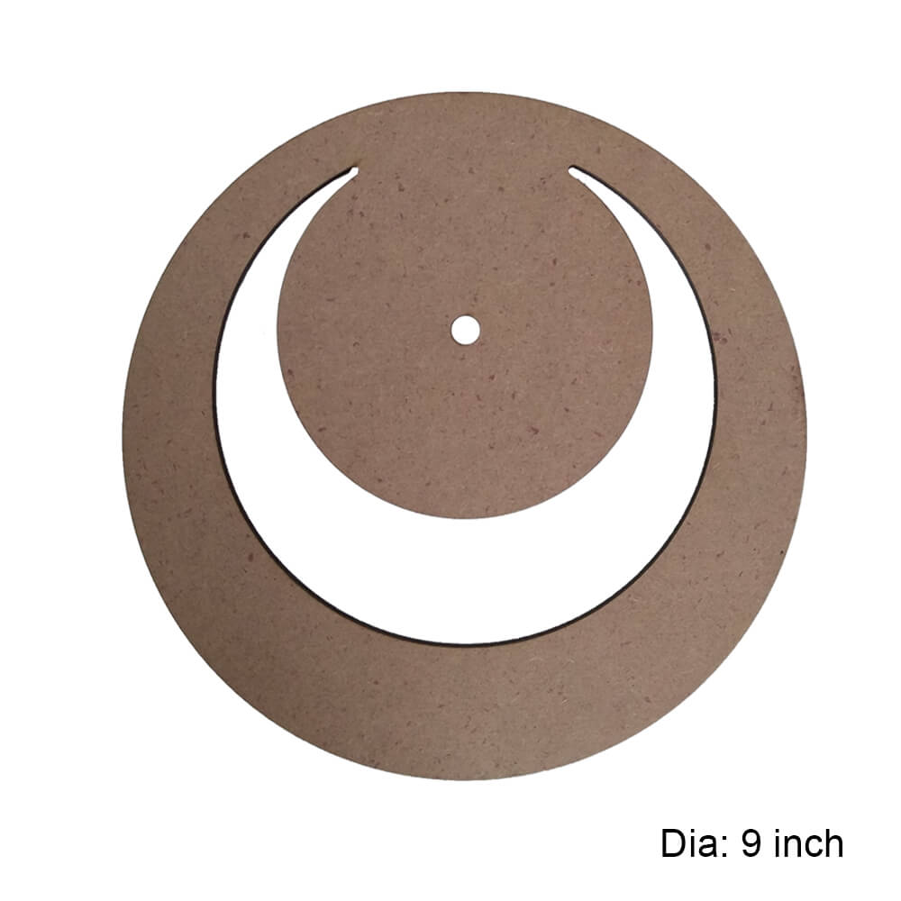 MDF Round Spiral and Moon Clock of 9 inch Set of 10 